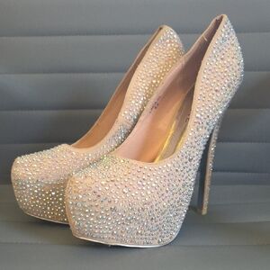 Mascotte Elegant Rhinestone-Embellished Platform Heels